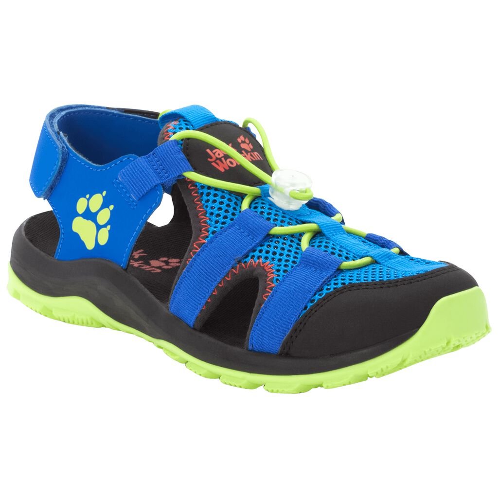 Jack Wolfskin OUTDOOR ACTION Chaussures Enfant Bleu/Vert Clair - XPTMRKV-24